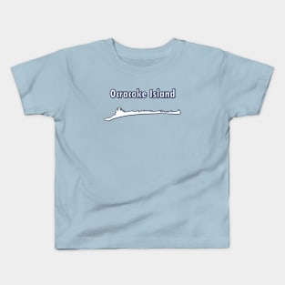 Ocracoke Island Map Outline Kids T-Shirt